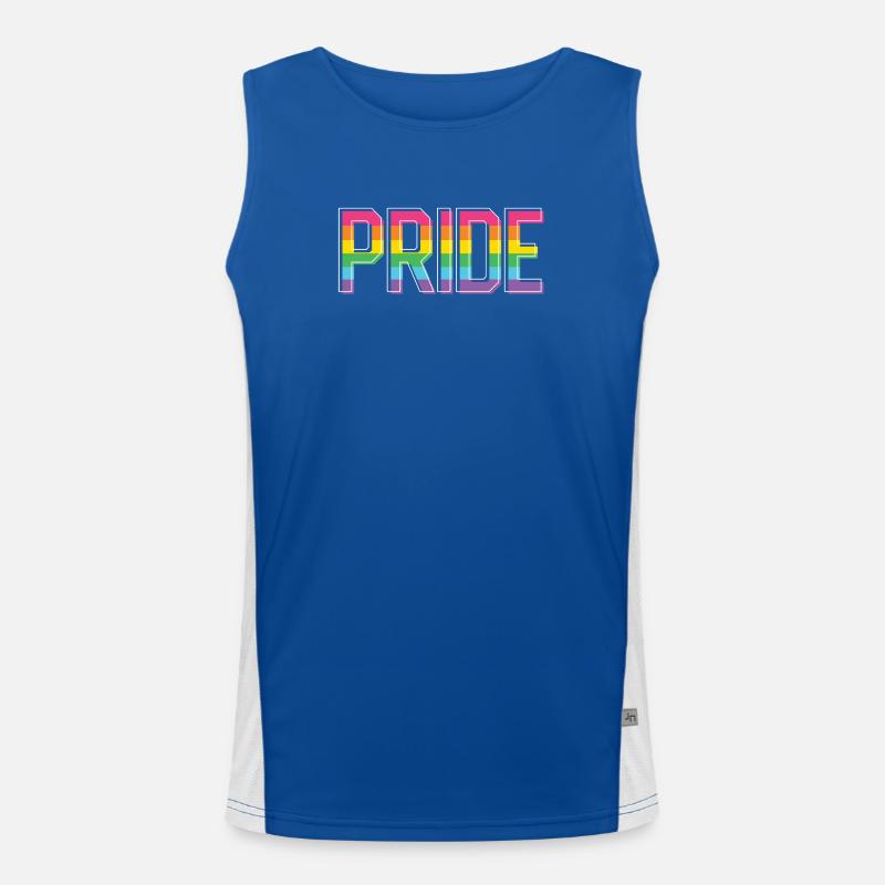Pride Month LGBT - Pride! - Men's Functional Contrast Tank Top  - royal/white
