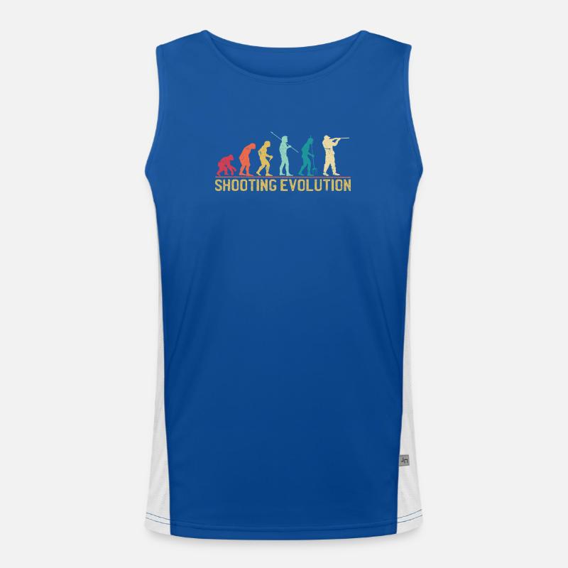 Shooting Evolution Progression Design - Men's Functional Contrast Tank Top  - royal/white