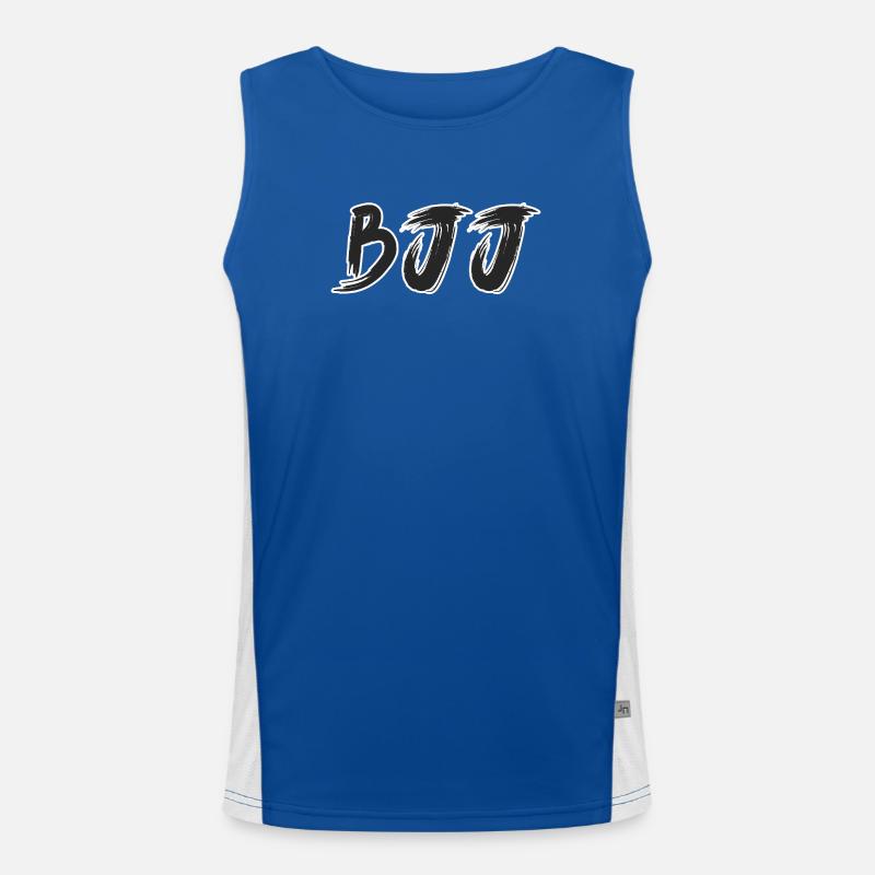 BJJ Schwarzer Gürtel – Jiu Jitsu Rang Design Funktionelles Kontrast-Tank Top für Männer 