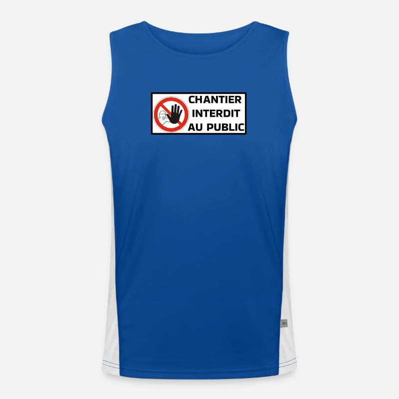 No construction site Men's Functional Contrast Tank Top 