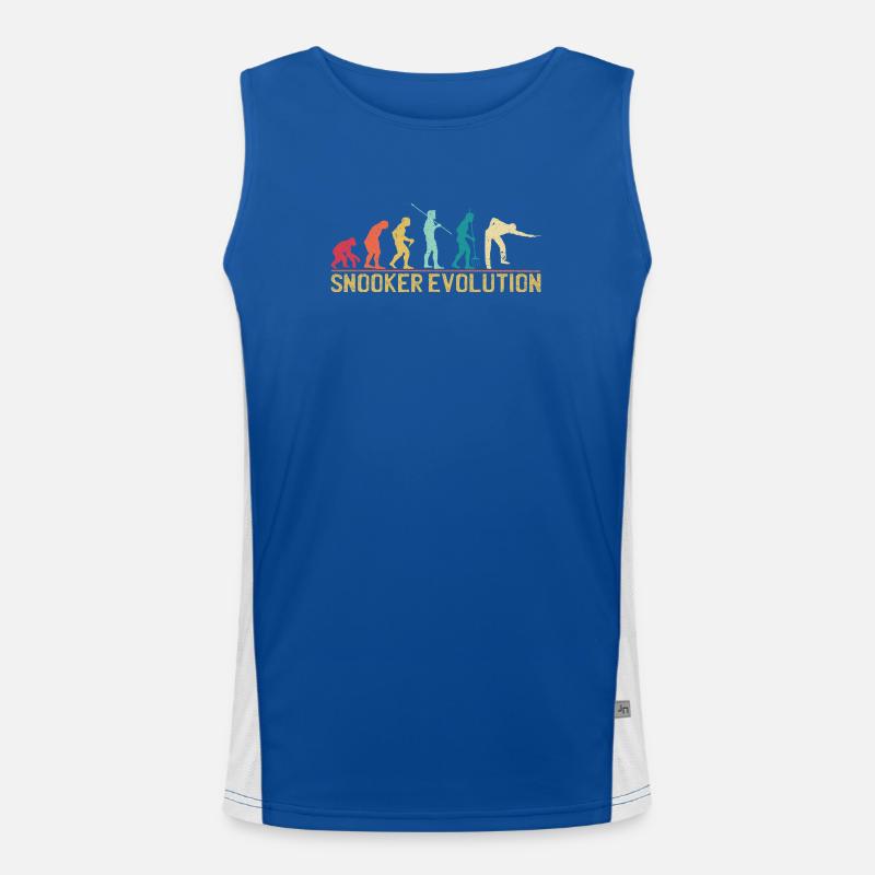 Snooker-Evolution-Silhouette-Design Funktionelles Kontrast-Tank Top für Männer 