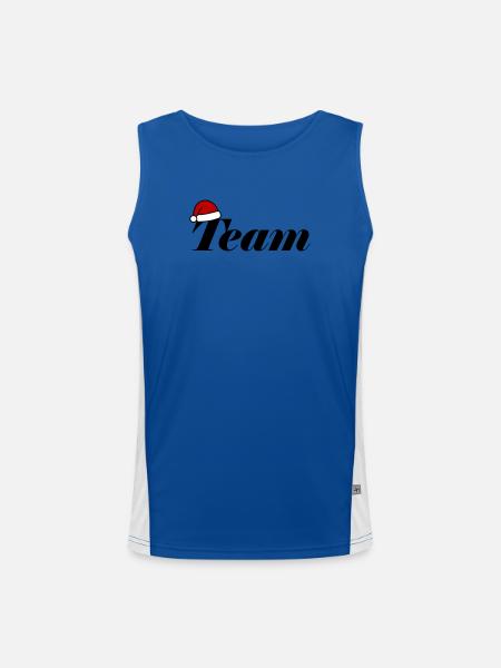 Team Christmas Christmas Hat - Men's Functional Contrast Tank Top - royal/white