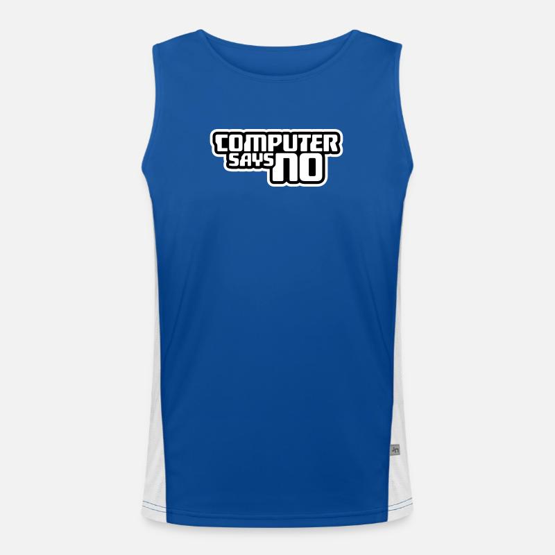 Computer Says No Lustig Programmierer Nerd Technik Funktionelles Kontrast-Tank Top für Männer 