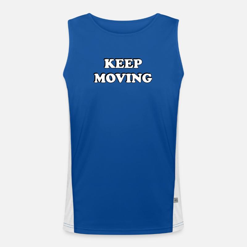 Keep Moving  Men's Functional Contrast Tank Top 