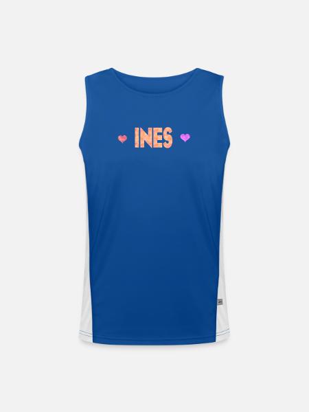 Ines - Débardeur respirant contrasté Homme - bleu/blanc