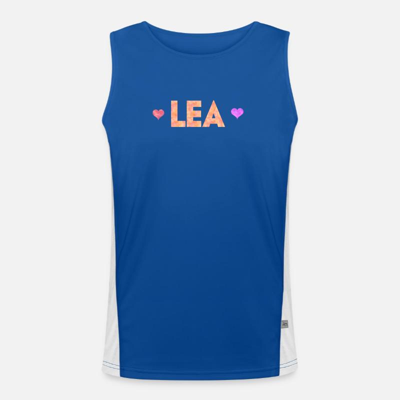 Lea - Men's Functional Contrast Tank Top  - royal/white