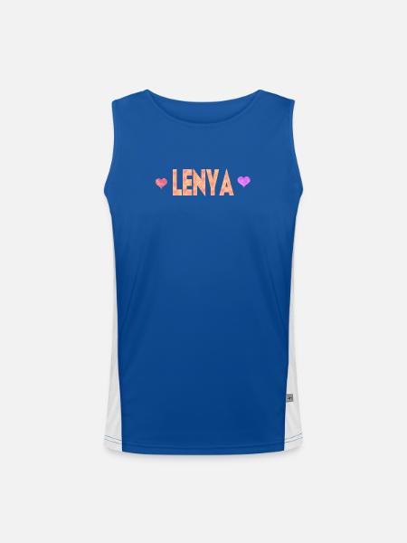 Lenya - Men's Functional Contrast Tank Top  - royal/white