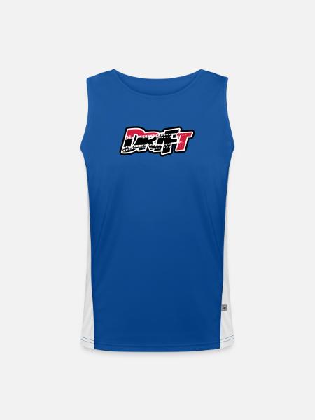 Drift Motorsport - Men's Functional Contrast Tank Top  - royal/white