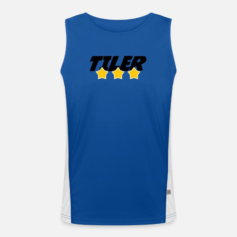 Tiler – pro tile laying precision trade Men's Functional Contrast Tank Top 