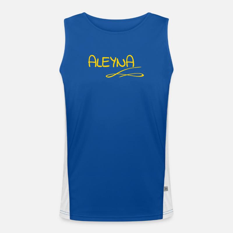 Gift for Aleyna - Men's Functional Contrast Tank Top  - royal/white