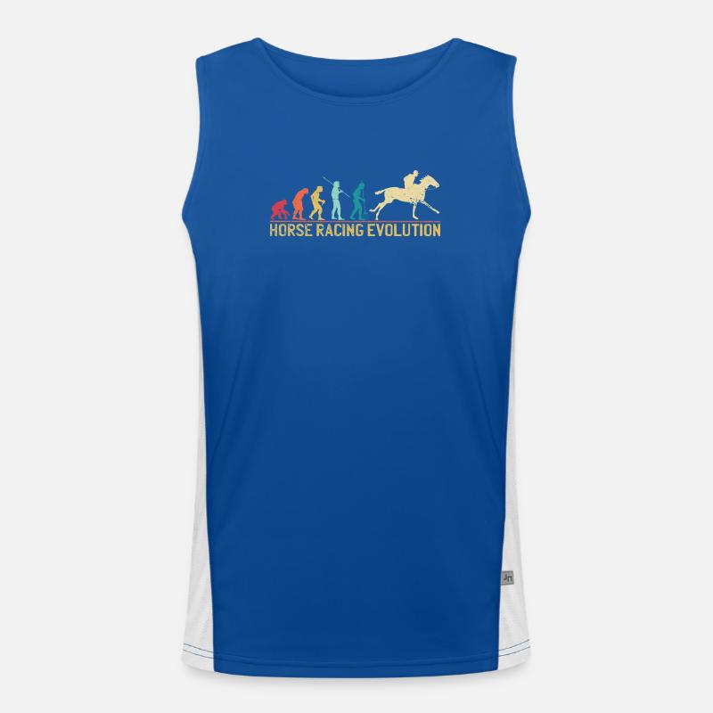 Pferderennen-Evolutionsdesign Funktionelles Kontrast-Tank Top für Männer 