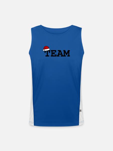 Team Christmas Christmas Hat - Men's Functional Contrast Tank Top - royal/white