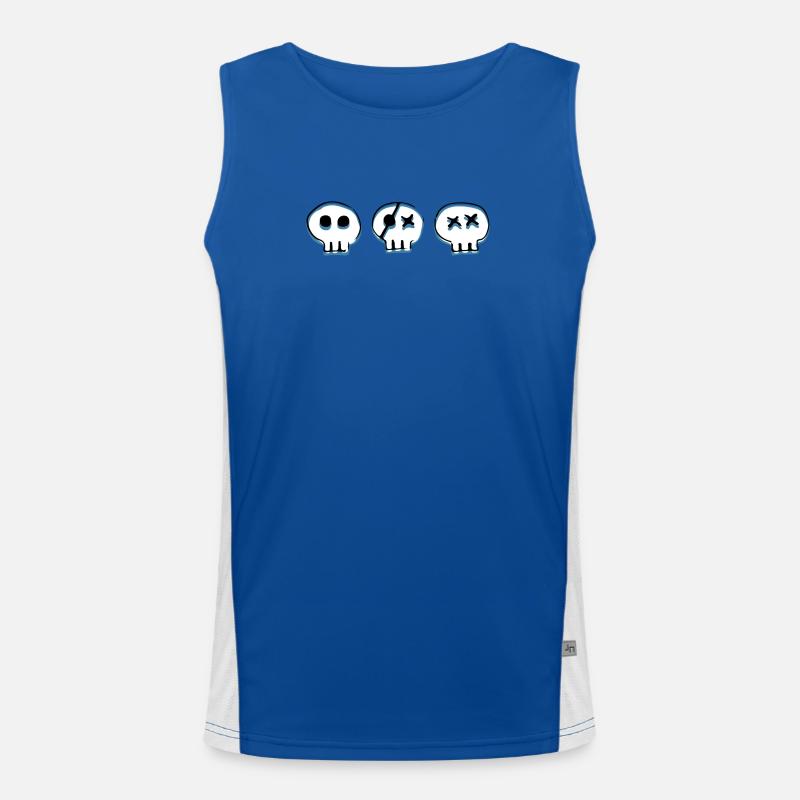 bones skulls Funktionelles Kontrast-Tank Top für Männer 