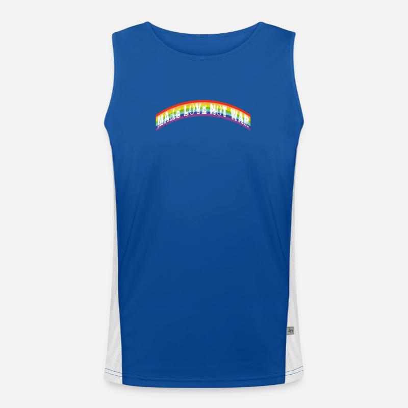 make love not war | rainbow flag Funktionelles Kontrast-Tank Top für Männer 
