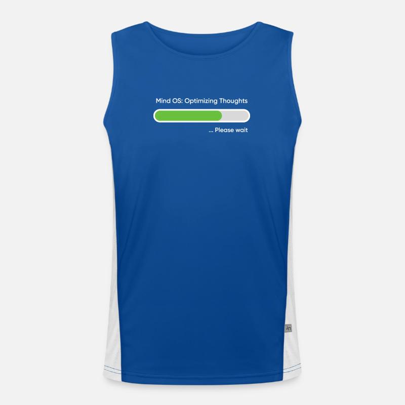 Mind OS Optimizing Thoughts... Please Wait Men's Functional Contrast Tank Top 