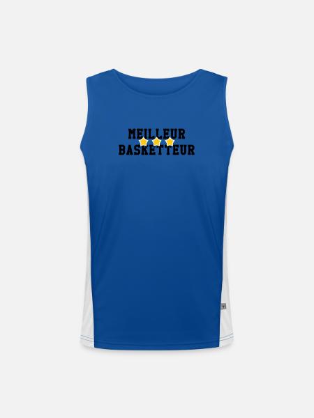 Best Basketball Player - Men's Functional Contrast Tank Top  - royal/white