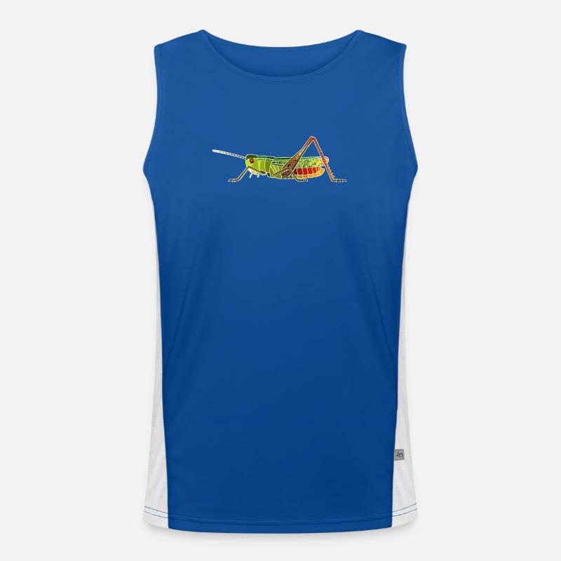 Heath grasshopper - Men's Functional Contrast Tank Top  - royal/white