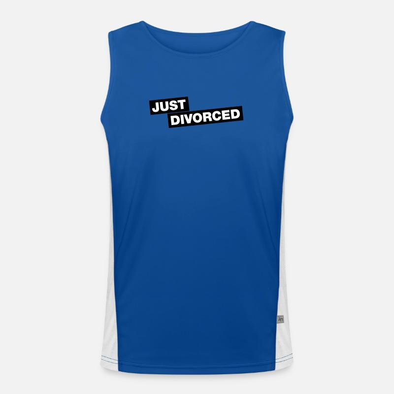 Just divorced - Men's Functional Contrast Tank Top - royal/white