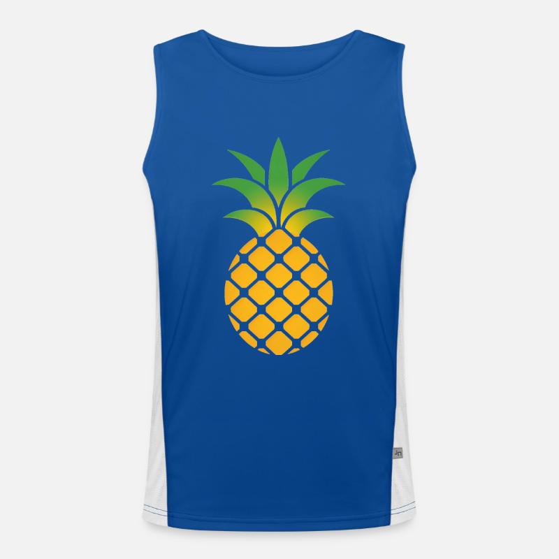 Pineapple - Men's Functional Contrast Tank Top  - royal/white