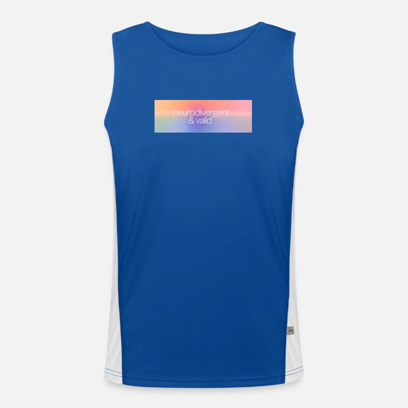Neurodivergent & valid Funktionelles Kontrast-Tank Top für Männer 