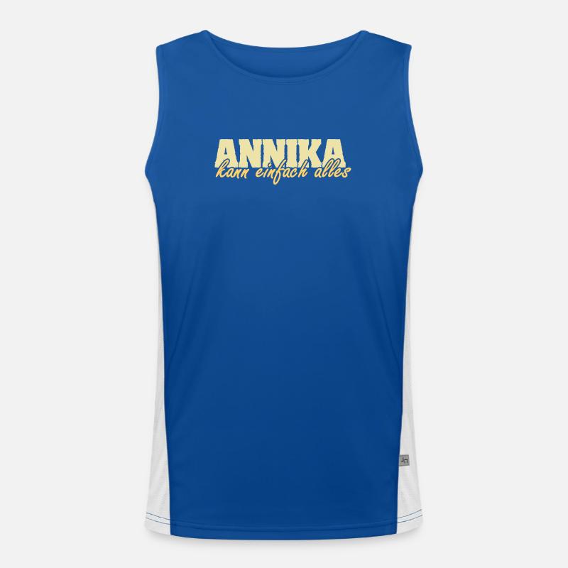 Spruch Annika Funktionelles Kontrast-Tank Top für Männer 