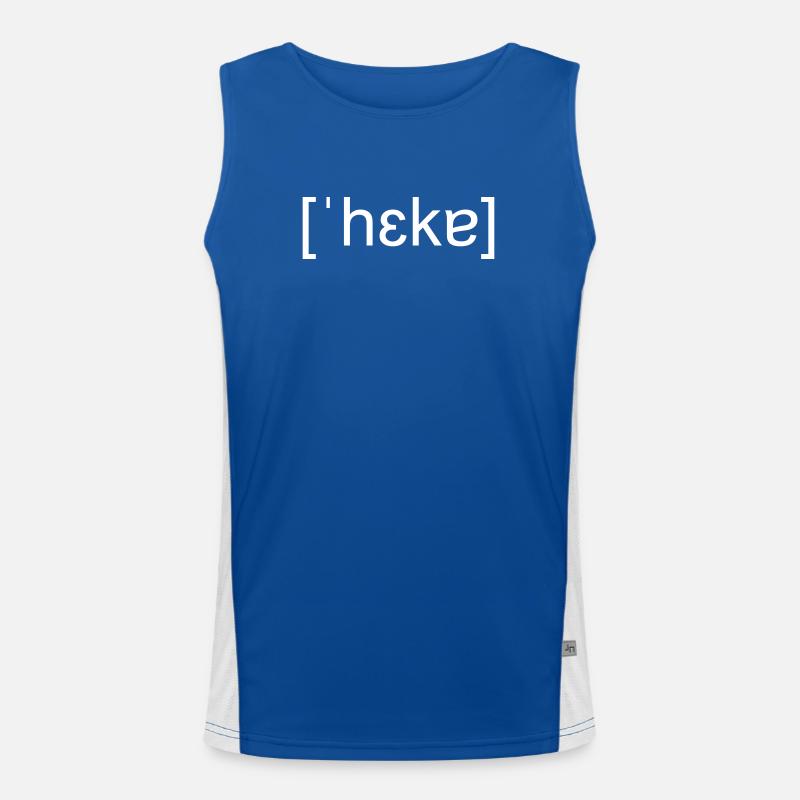 Hacker, phonetic spelling, white - Men's Functional Contrast Tank Top  - royal/white