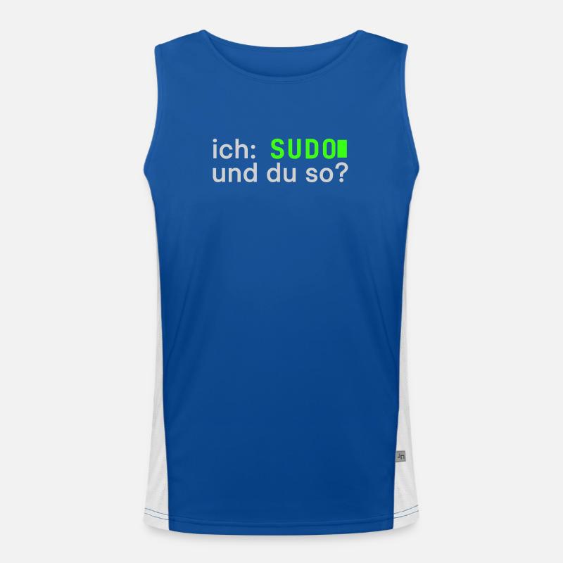 ich: SUDO und du so? Linux Spruch - Programmierer Funktionelles Kontrast-Tank Top für Männer 