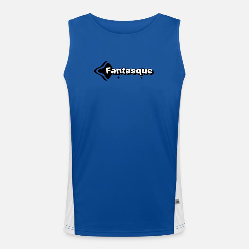 Whimsical Black and White Men's Functional Contrast Tank Top 
