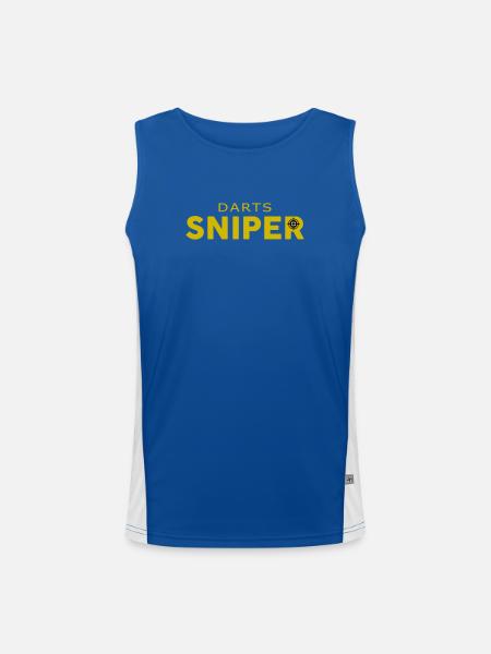 Darts Sniper - Men's Functional Contrast Tank Top - royal/white