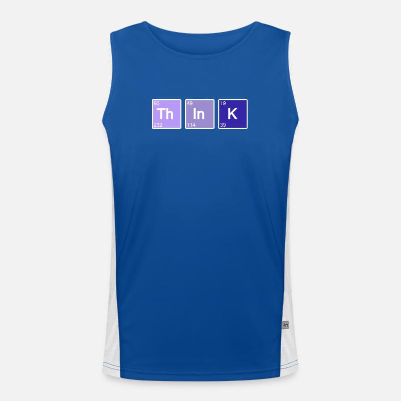 Think (blau) Funktionelles Kontrast-Tank Top für Männer 