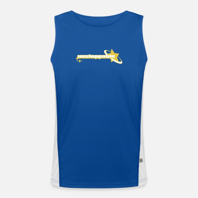 Star Astronaut Design _ Yellow Men's Functional Contrast Tank Top 