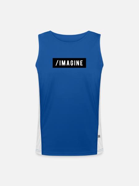 _Imagine - Men's Functional Contrast Tank Top  - royal/white