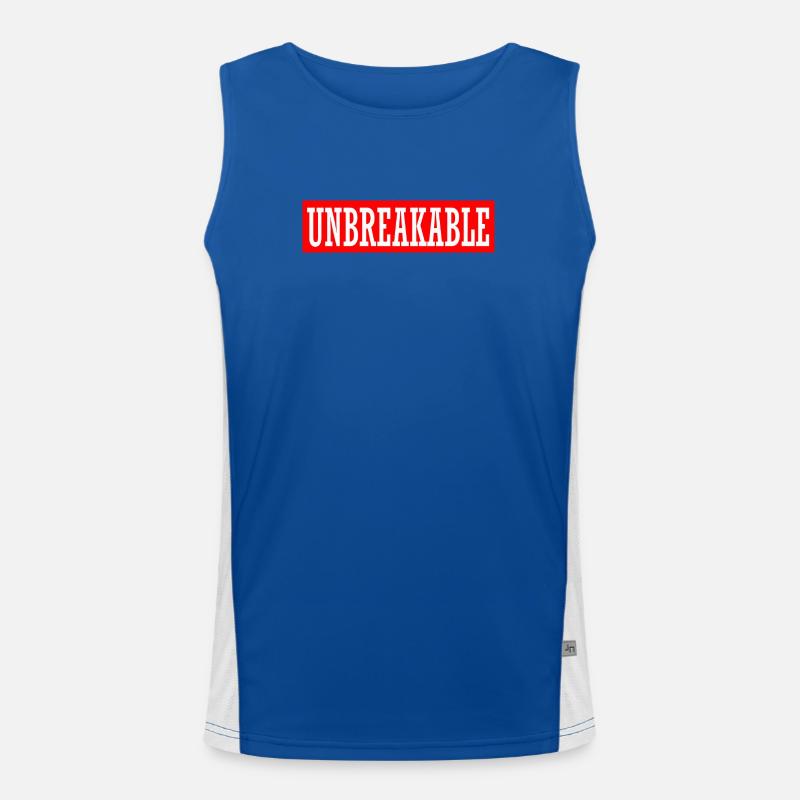 unbreakable unstoppable indomitable gym illegal Funktionelles Kontrast-Tank Top für Männer 