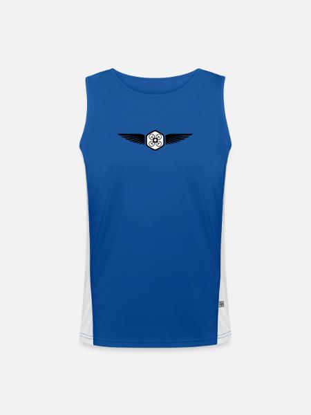 UAV PILOT - Funktionelles Kontrast-Tank Top für Männer - Royal/Weiß