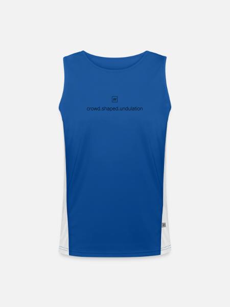 What3Words Amex (crowd.shaped.undulation) - Men's Functional Contrast Tank Top - royal/white