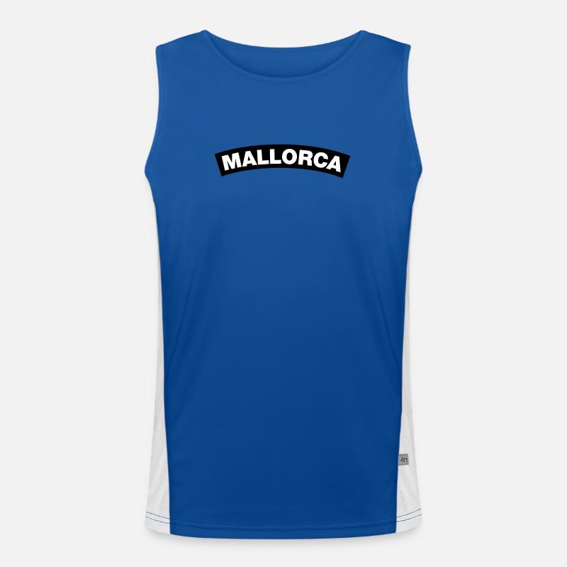 Majorca - Men's Functional Contrast Tank Top - royal/white