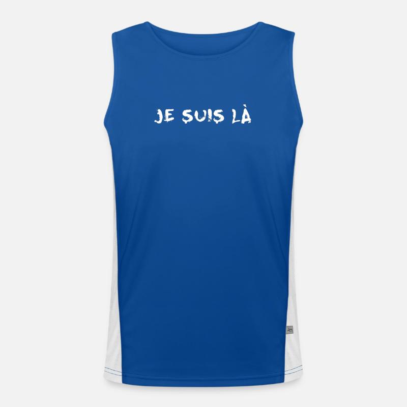 I am here Men's Functional Contrast Tank Top 
