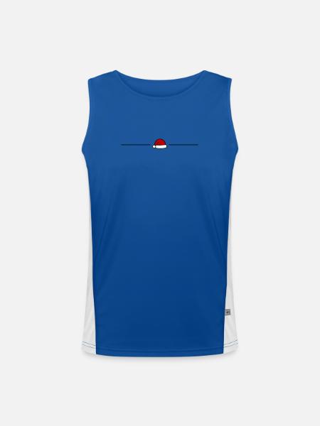 Santa Hat Santa Hat - Men's Functional Contrast Tank Top - royal/white