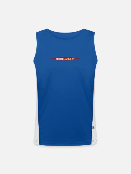 Malle 2026 Mallorca - Men's Functional Contrast Tank Top  - royal/white