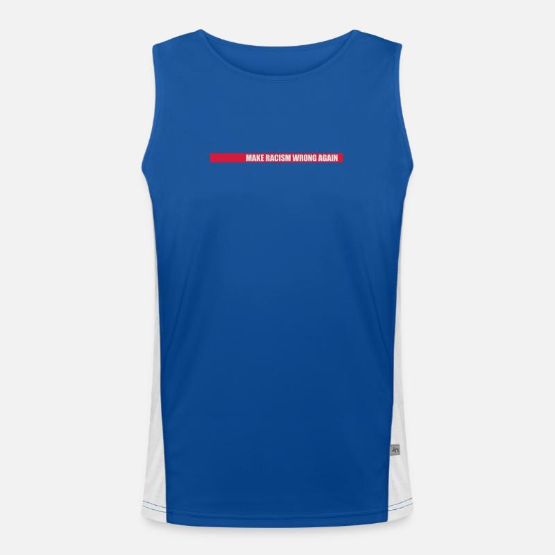 make racism wrong again Funktionelles Kontrast-Tank Top für Männer 