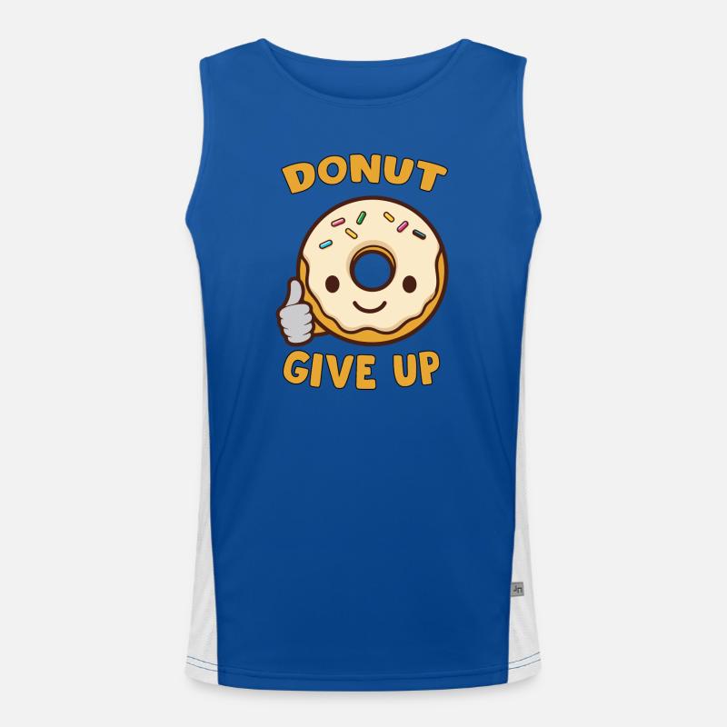 Donut-Träumer Motivation Funktionelles Kontrast-Tank Top für Männer 
