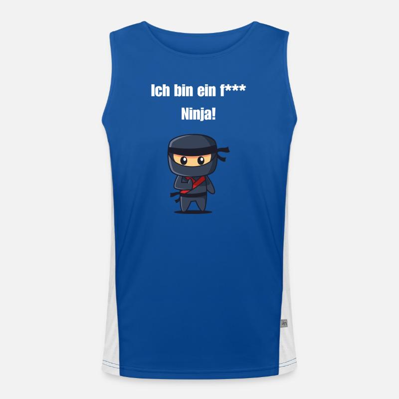 Ich bin ein f*** Ninja! Funktionelles Kontrast-Tank Top für Männer 