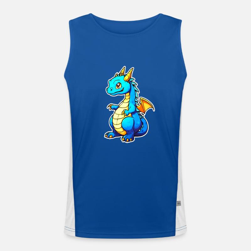Cute Dragon Men's Functional Contrast Tank Top 