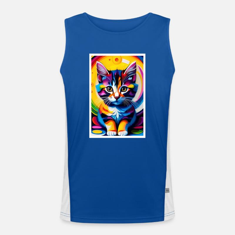 Chat mignon Pop Art Art moderne Débardeur respirant contrasté Homme 