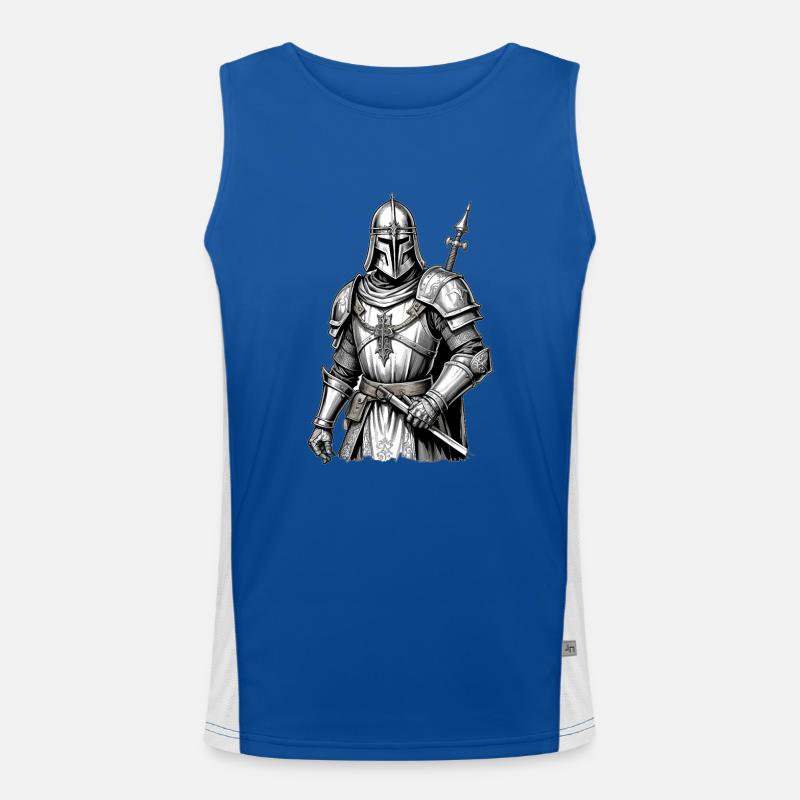 Ritter, Tempelritter, Mittelalter Funktionelles Kontrast-Tank Top für Männer 