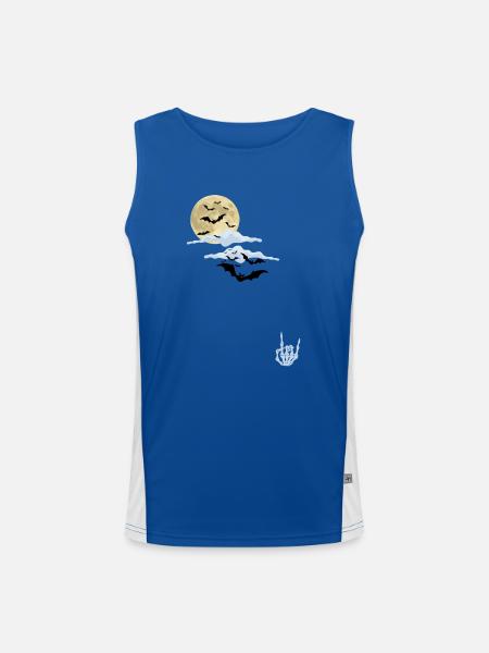 Halloween rocks - Men's Functional Contrast Tank Top  - royal/white