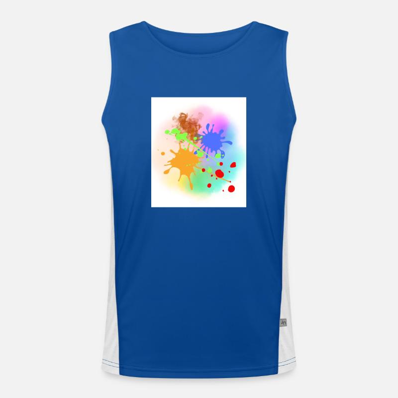 Macchie di colore Canotta sportiva da uomo in contrasto cromatico 