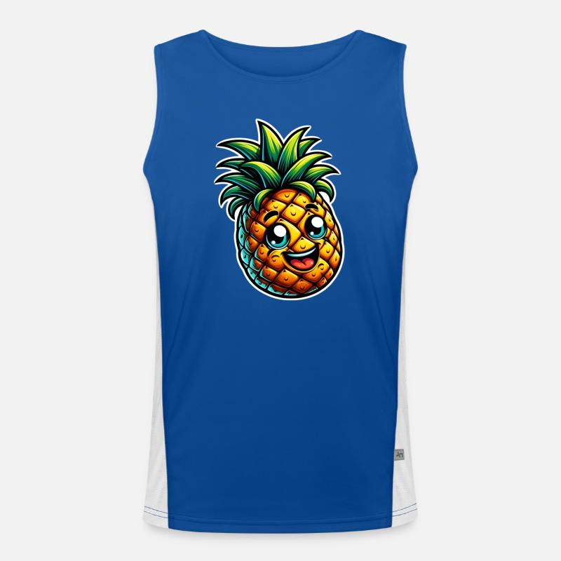 Ananas Funktionelles Kontrast-Tank Top für Männer 