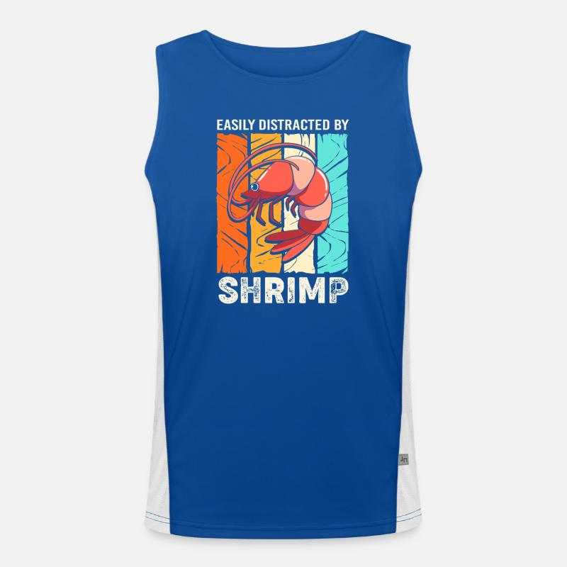 Krabbe Languste Meeresfrüchte Shrimp Funktionelles Kontrast-Tank Top für Männer 