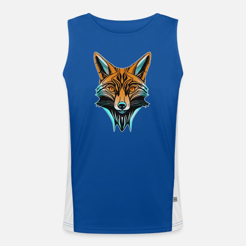 Tête de renard néon Débardeur respirant contrasté Homme 